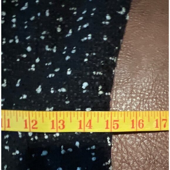 Tweed Cap Sleeve Sheath Dress In Deepest Navy Ivory 8 - Picture 9 of 10